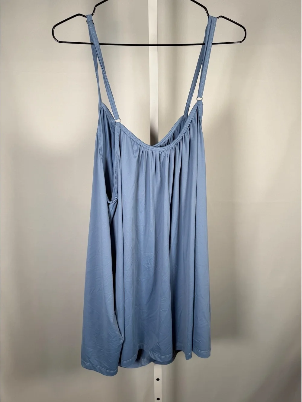 Halara Spaghetti Pocket Solid Wide Leg Casual Jumpsuit Blue Size Large - Picture 4 of 8